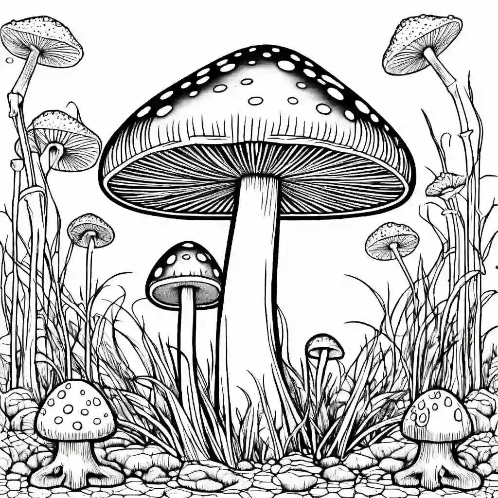 Toadstools coloring pages